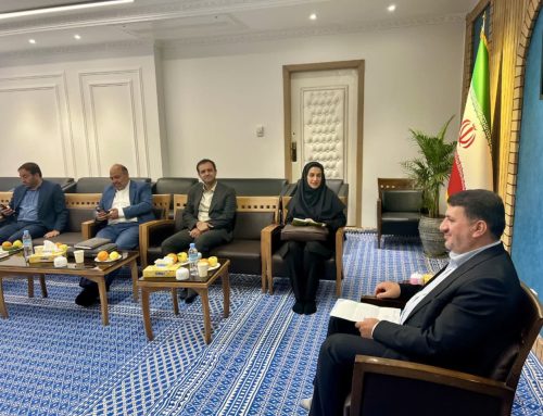 نشست مشترک استاندار یزد با مدیرعامل شرکت آرا پژوهان امین یزد
